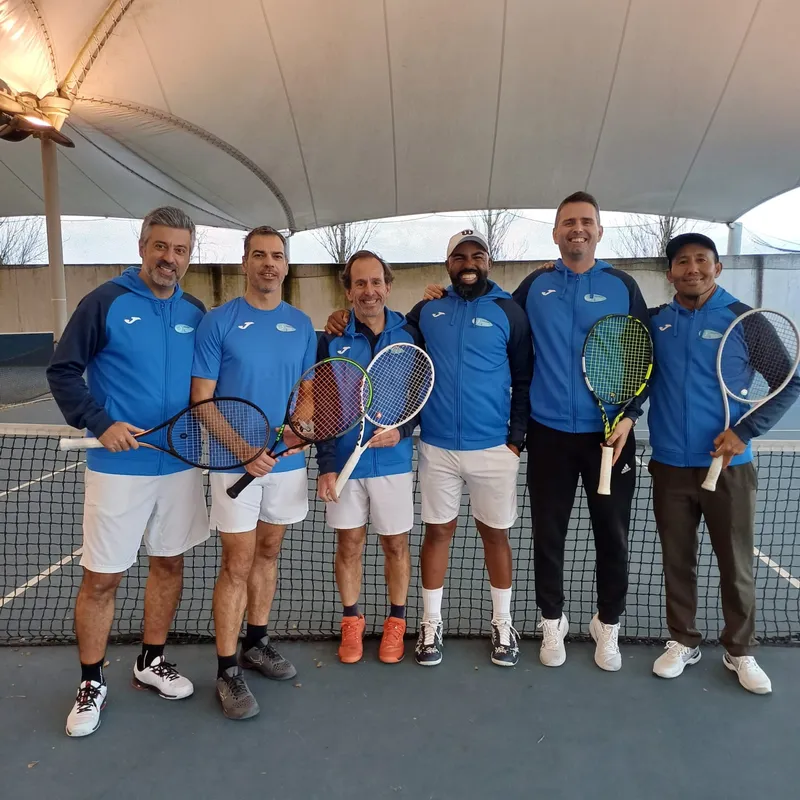 A tennis lesson on the club's covered courts
